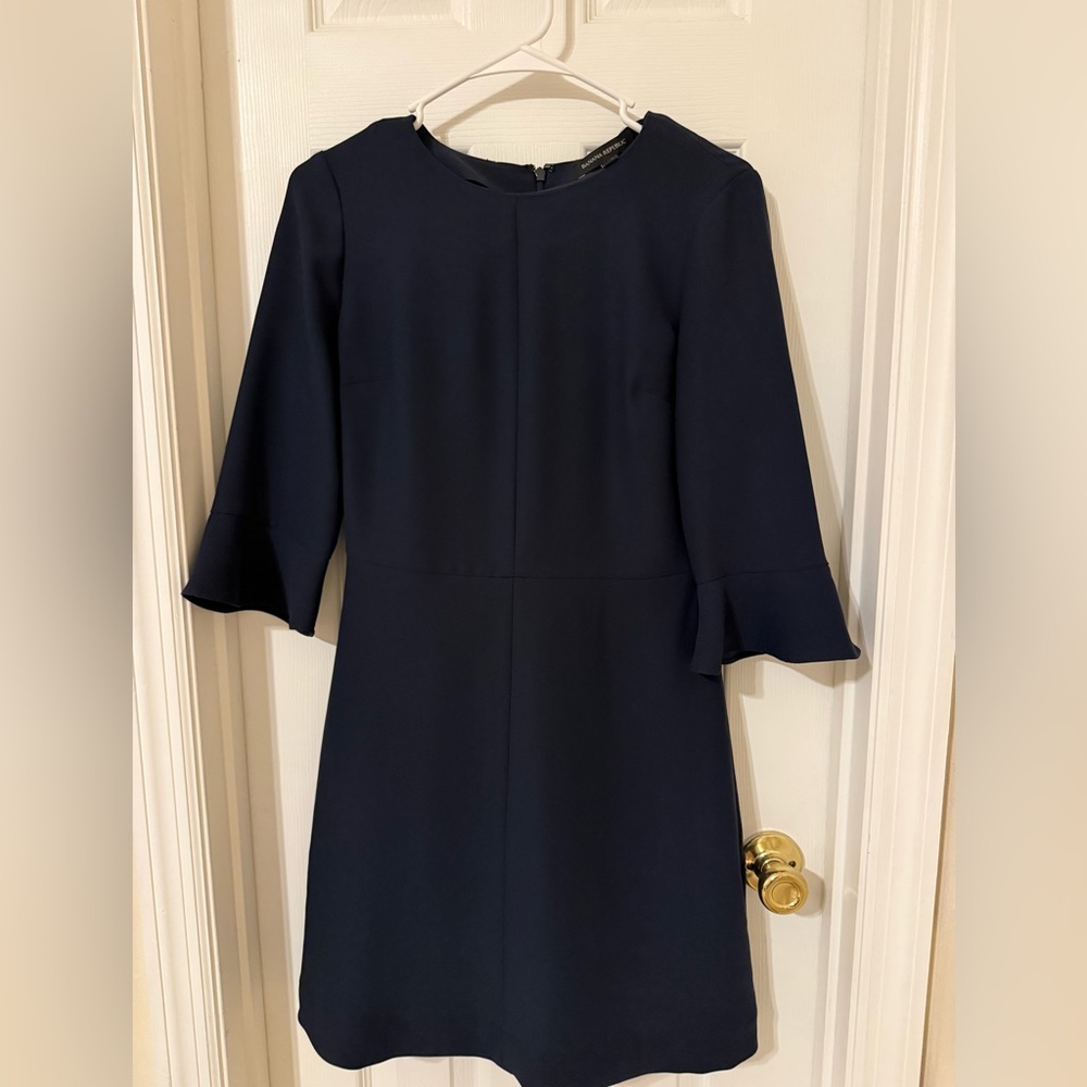 Banana Republic Dark Blue Long Sleeve Dress
